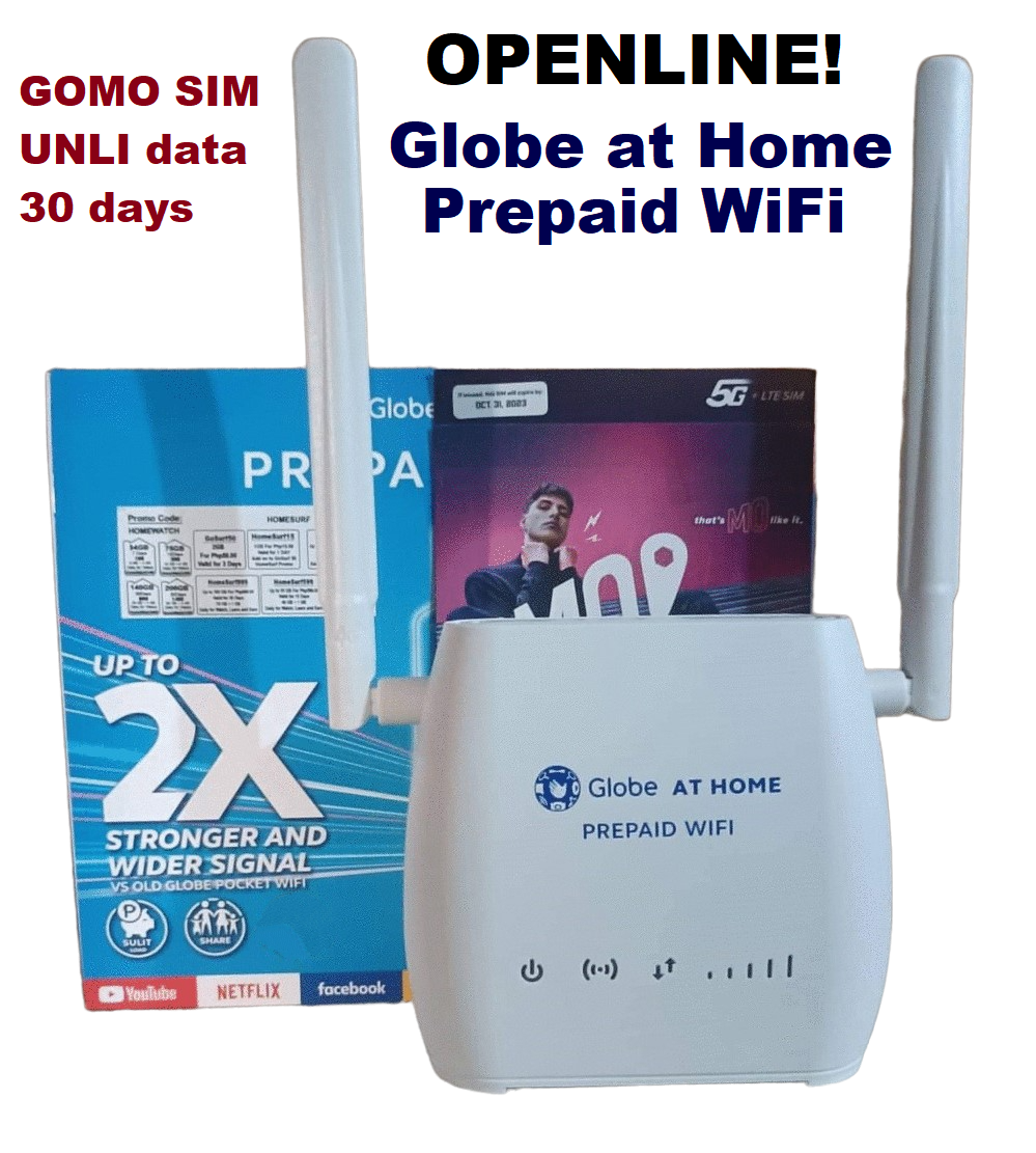 OPENLINE Globe at Home Prepaid WiFi (ZLT S10G) with GOMO! SIM UNLI data