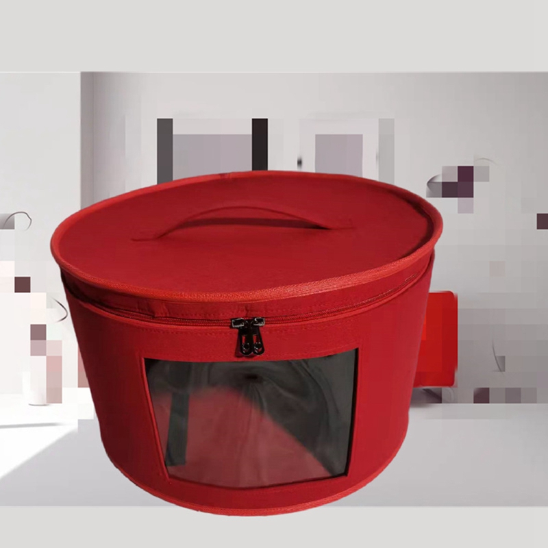 Hat Box Organizer Round Travel Hat Boxes Foldable Hat Storage Bag with Dustproof Lid Large Hat Storage Box Hat Boxes