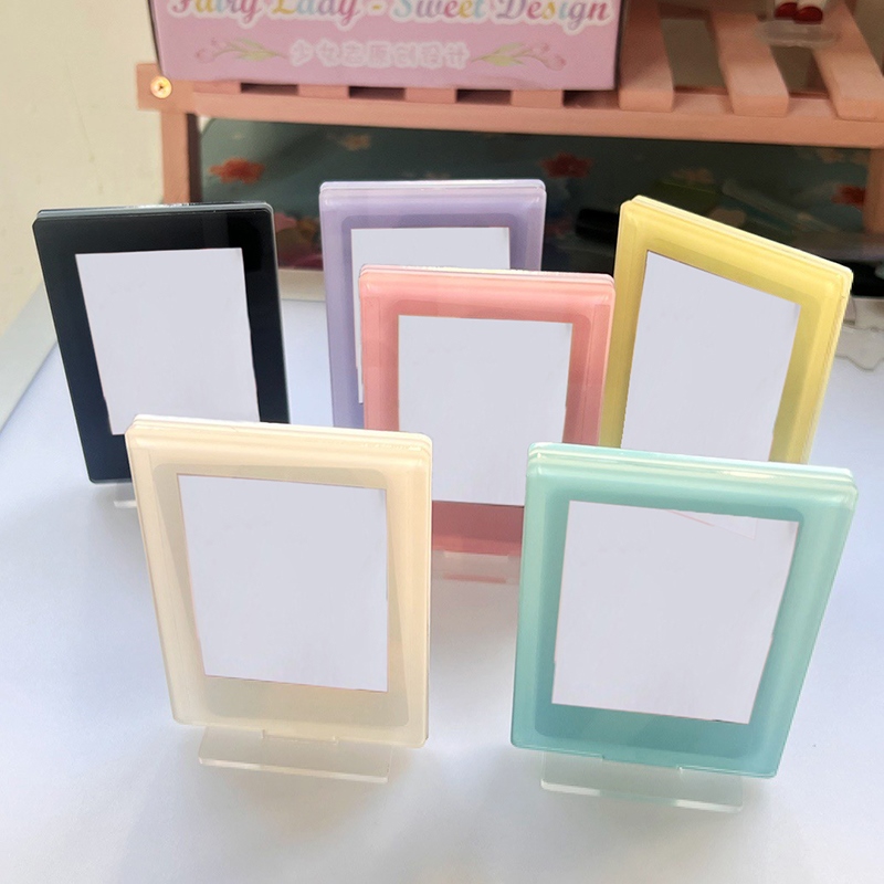 Acrylic Kpop Photocard Holder 3 Inch Mini Picture Frame for Photos DIY  Standing Picture Frame for Tabletop Detachable Mini Photocard Holder Table