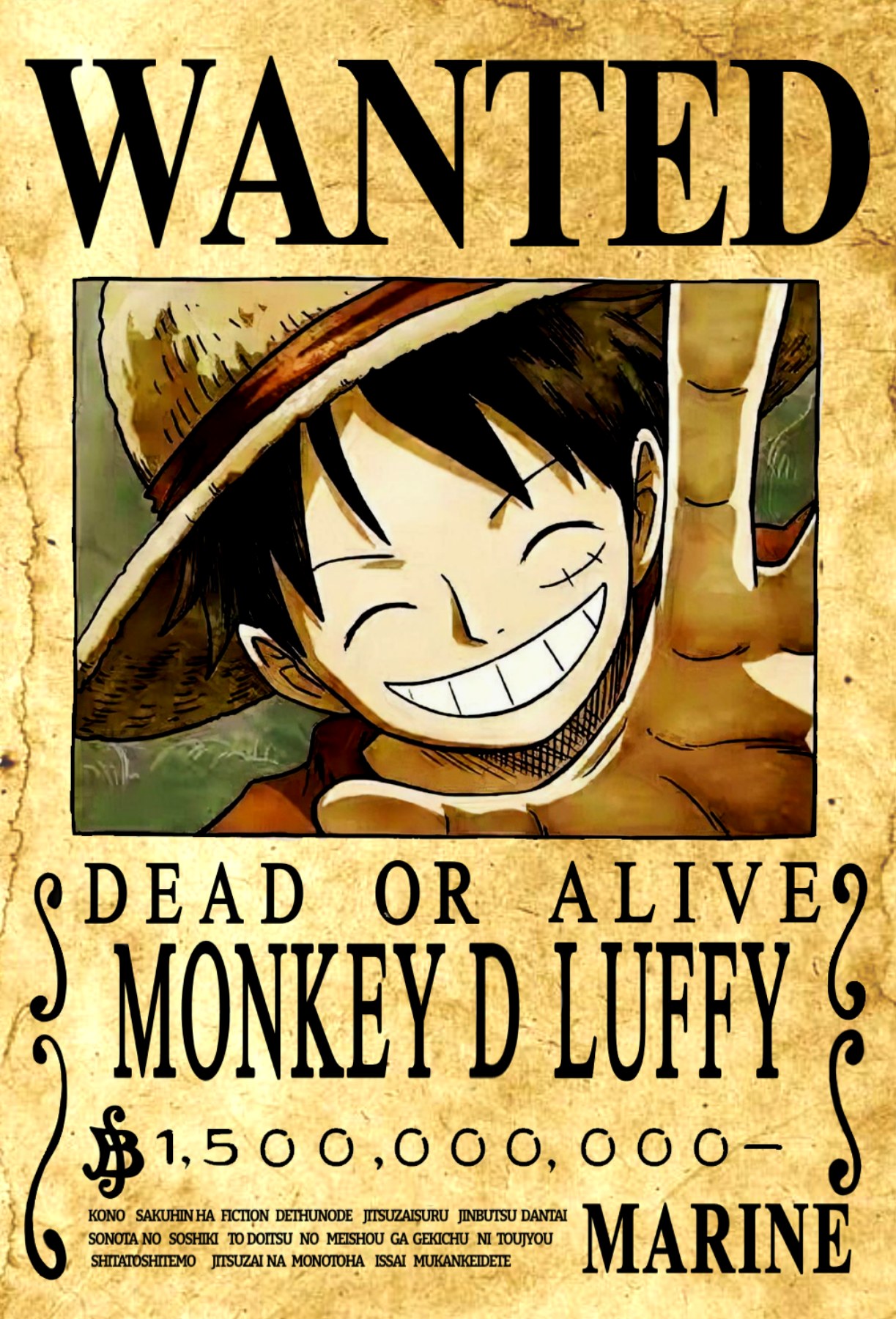 Sticker Fever Anime One Piece Straw Hat Pirates 2nd Wanted Bounty ...