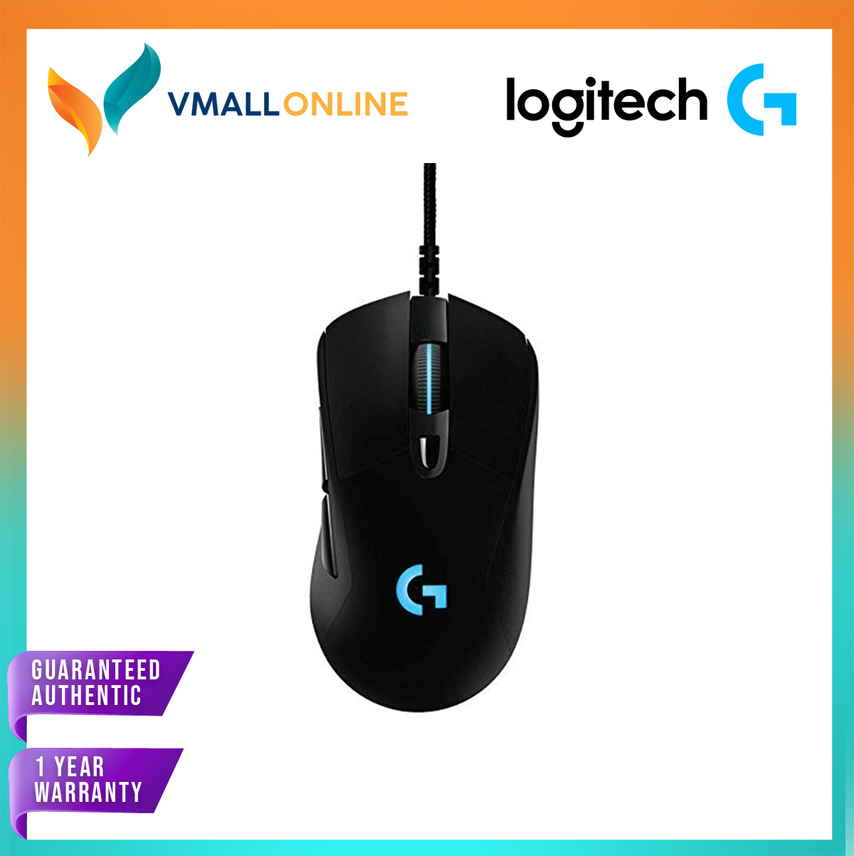 Logitech G403 Hero 16k Gaming Mouse Lightsync Rgb Lightweight 87g 10g Optional Braided Cable 16 000 Dpi Rubber Side Grips Lazada Ph