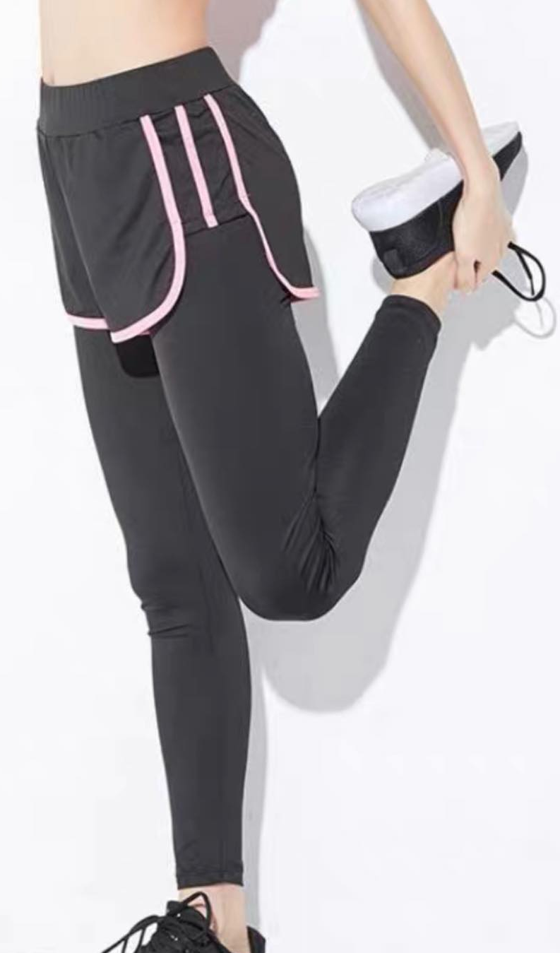 2 in 1 shorts with leggings stretchable 