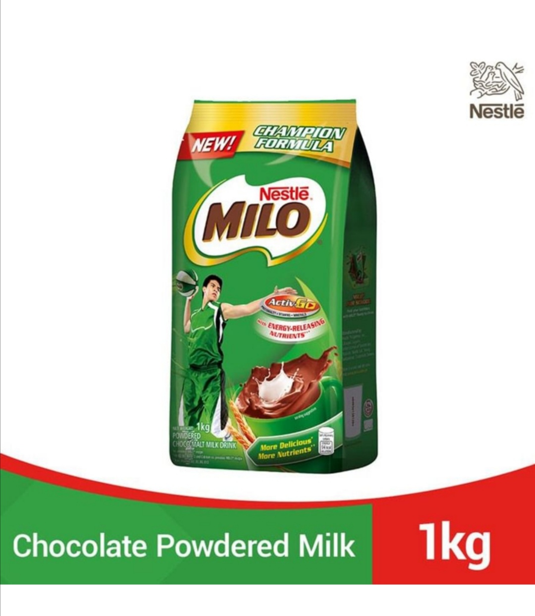 Milo active go 1kg has macronutrients such as carbohydrate, protein and