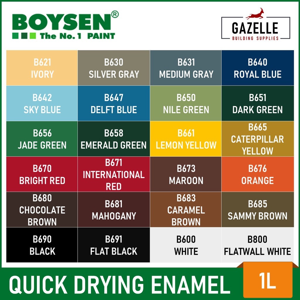 boysen brown color chart