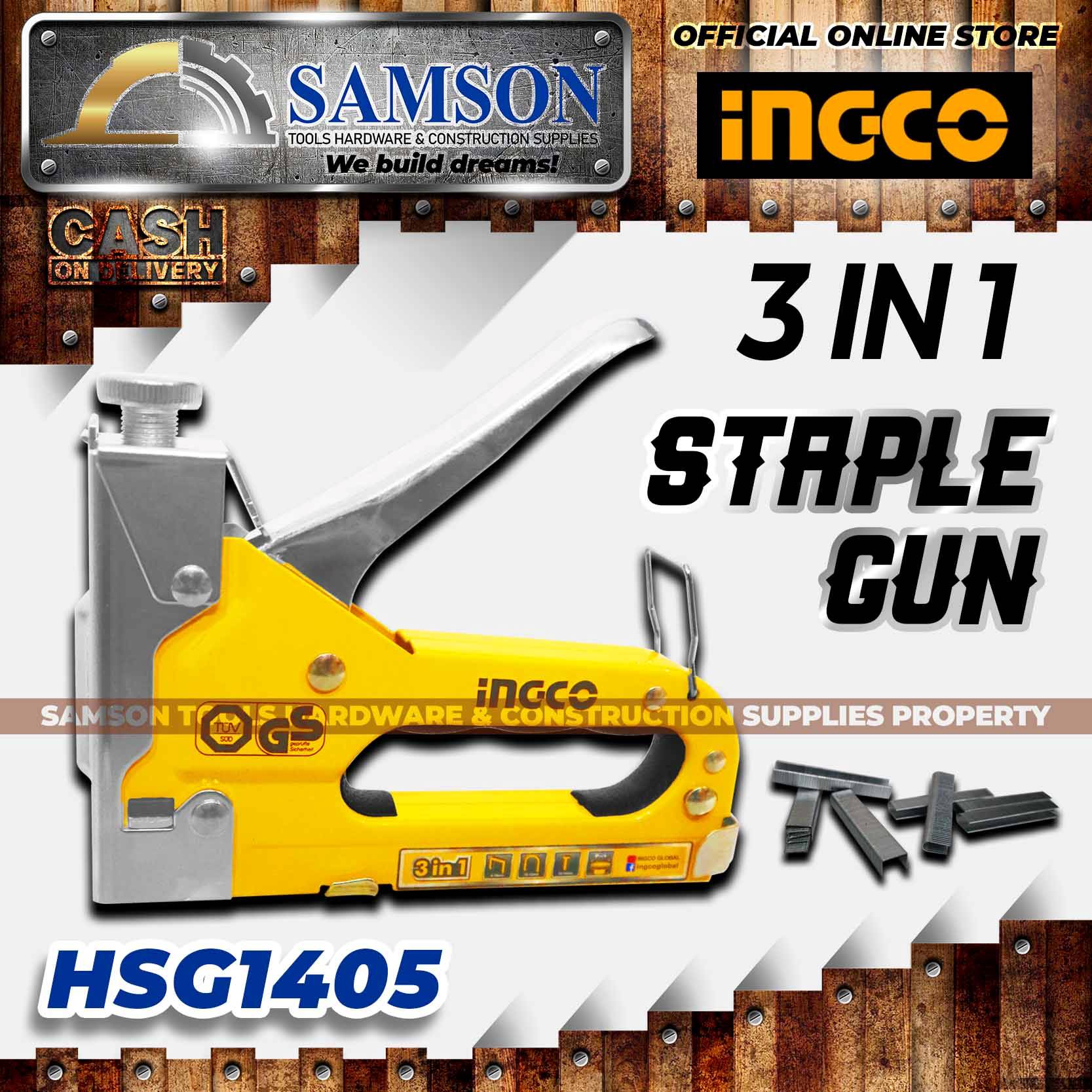 INGCO 3 in 1 Staple Gun (HSG1405) *SAMSON TOOLS* Lazada PH