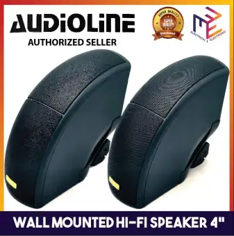 Audioline Wall Mounted High Efficiency Speaker 4 Inches Wide Frequency Response 2 Way Wall Mounted Speaker F Lhy404k