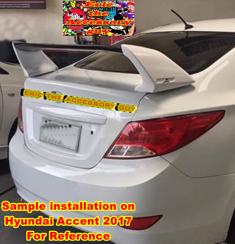 Factory Style Trunk Spoiler For 2012-2017 Hyundai Accent Sedan – Unfinished Primer – Bolt-On, Hardware Included