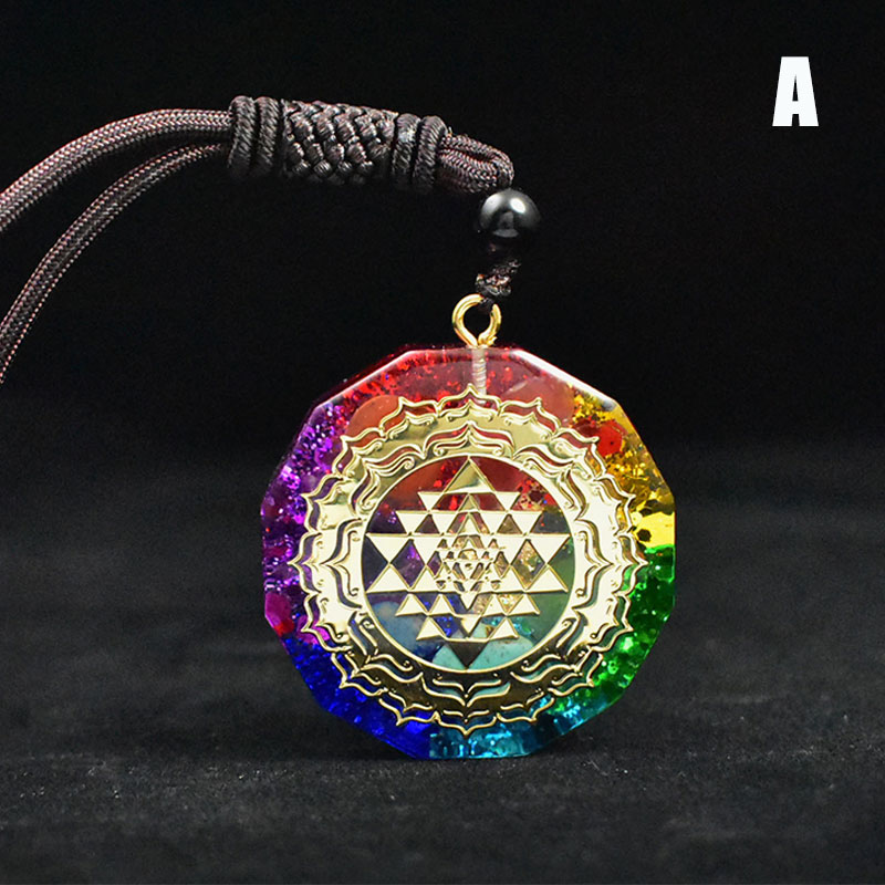 Fashion Orgonite Pendant Symbol Necklace Chakra Healing Energy Necklace