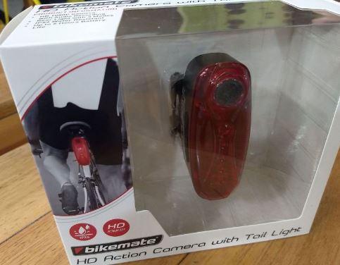 bikemate hd action camera with tail light