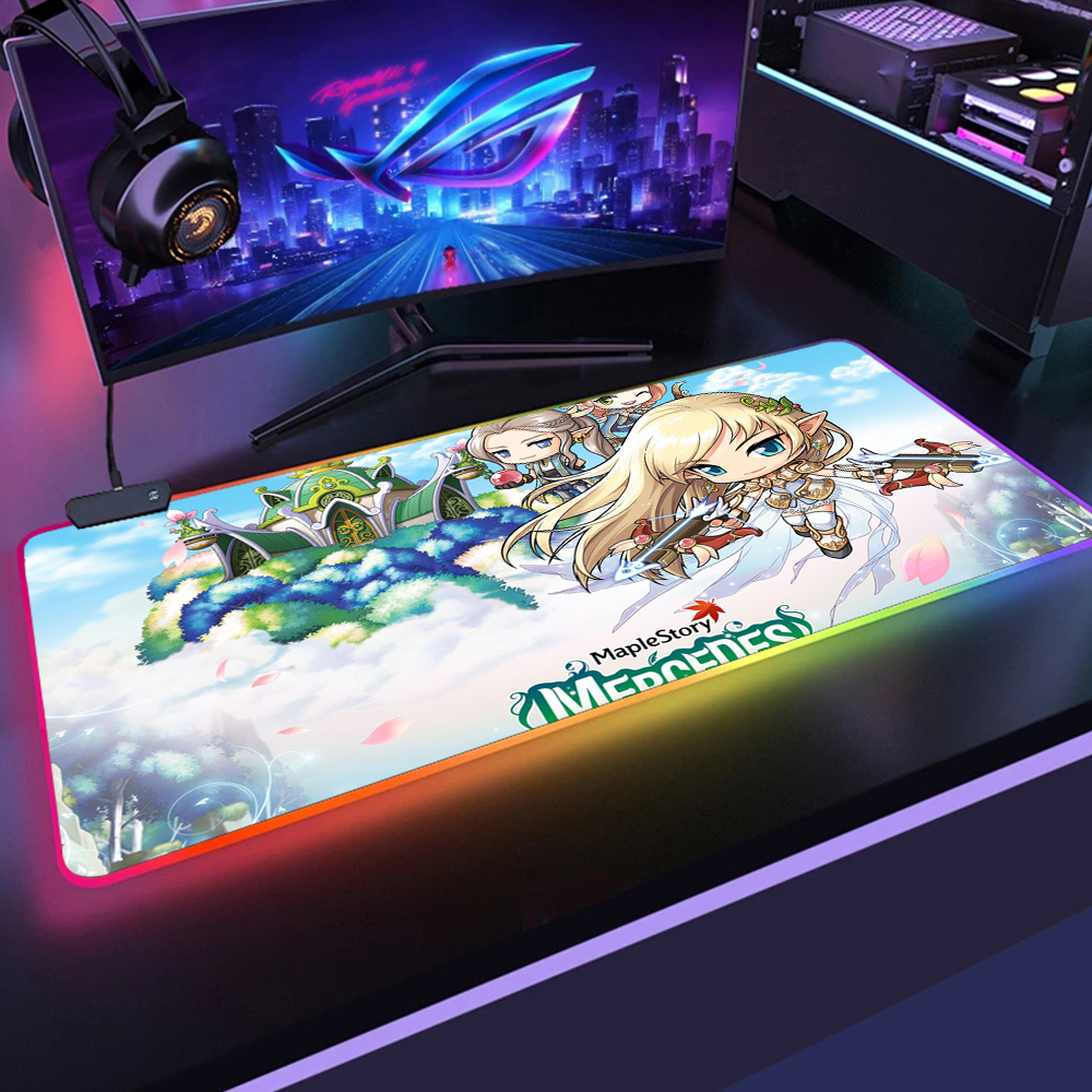 Mouse Pad Maplestory Custom Pad Gamer Kawaii RGB Decorative Accessory ...