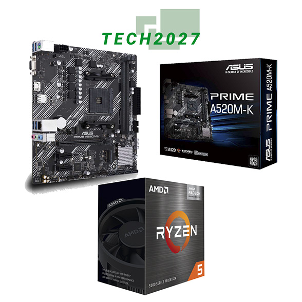 AMD Ryzen 5 5600G 3.9 GHz Six-Core AM4 Processor with ASUS PRIME