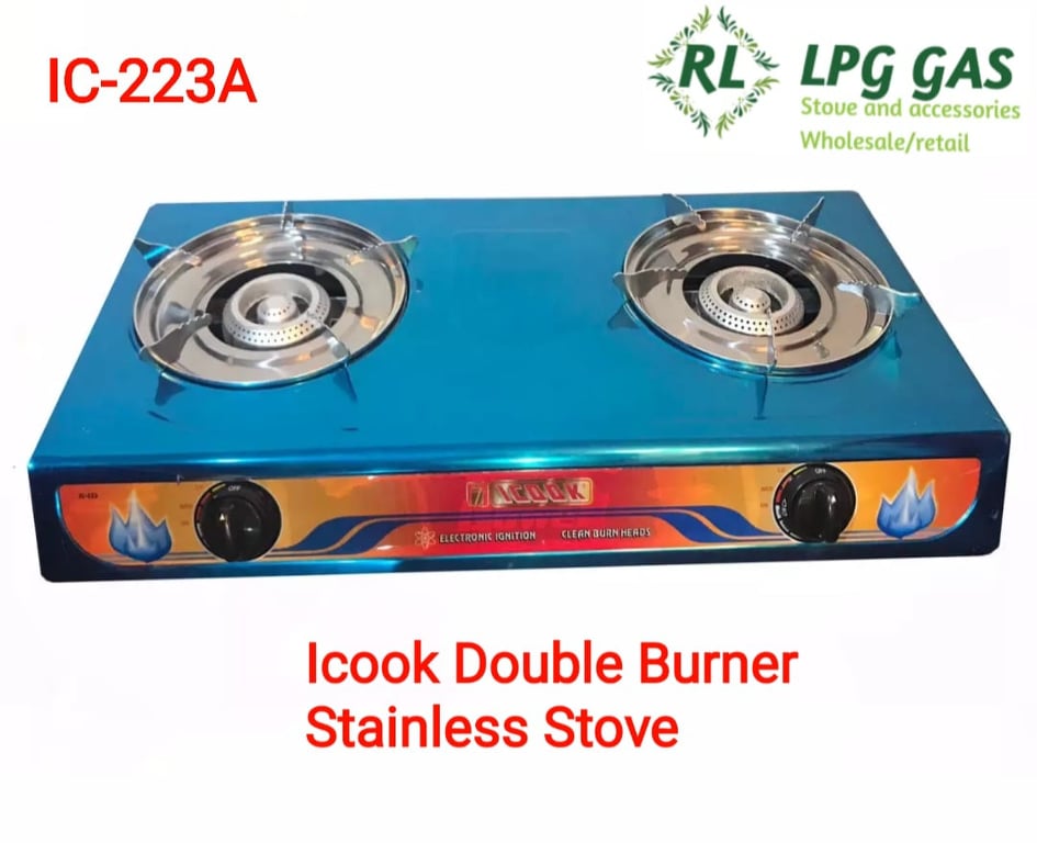 ICOOK DOUBLE BURNER STAINLESS STOVE (IC223A) Lazada PH