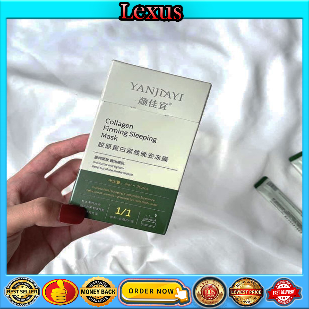 ORIGINAL YANJIAYI COLLAGEN SLEEPING MASK HYDRATING AND MOISTURIZING SKIN REPAIRING FIRMING