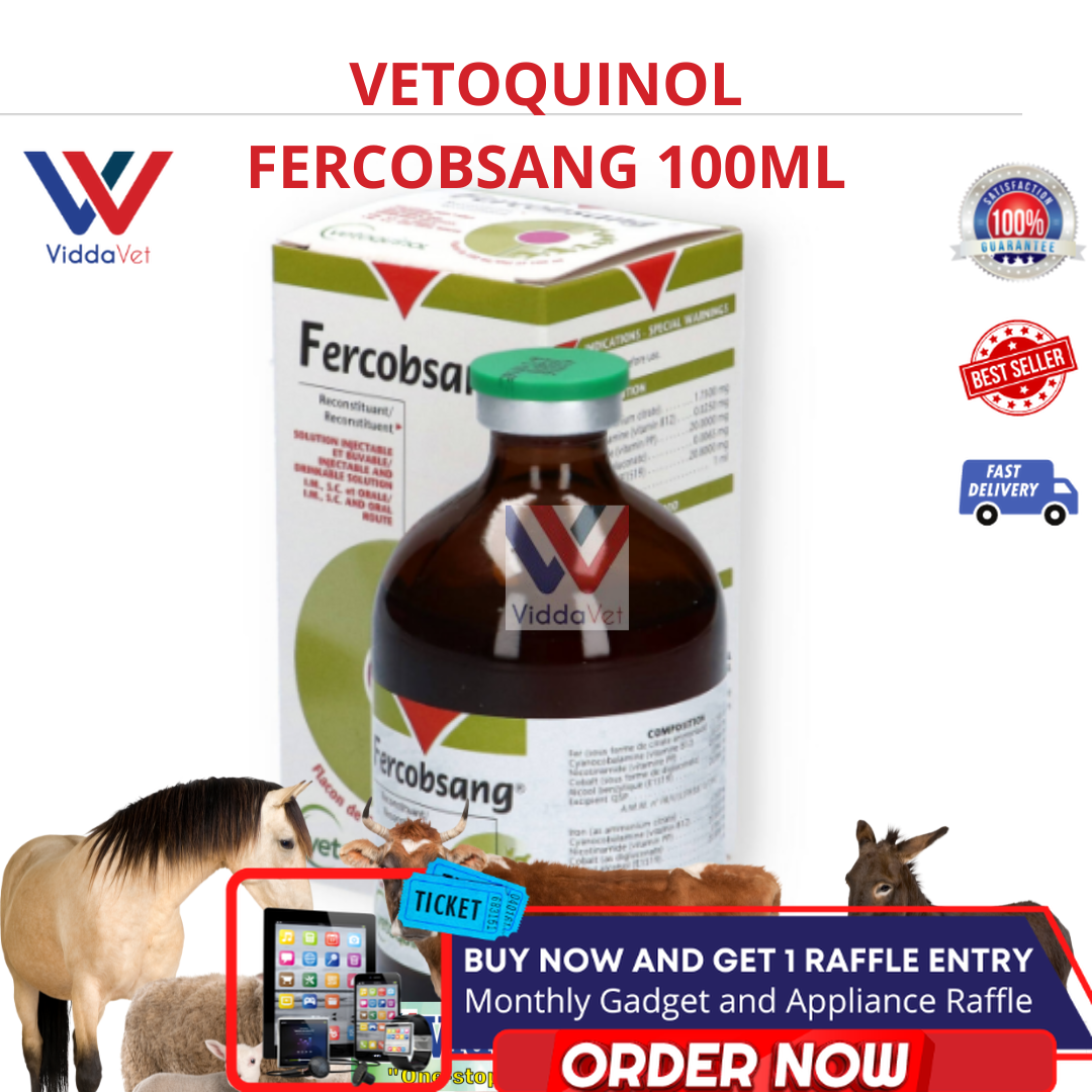 [Livestock] 100ML Fercobsang for Animal Treatment Solution for In.jection / Reconstituent anti