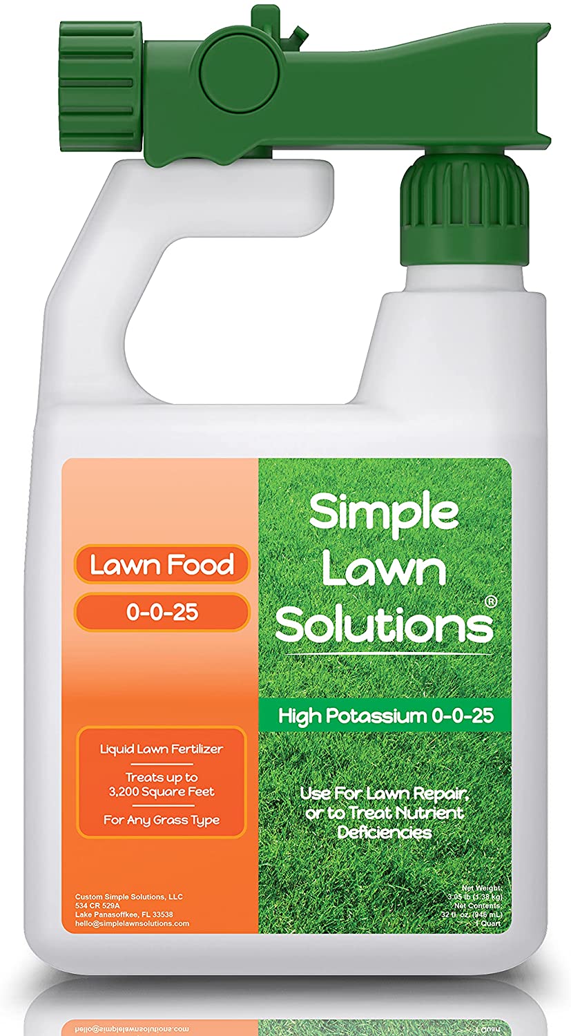 Simple Lawn Solutions - High Potassium Lawn Food Liquid Fertilizer 0-0 ...