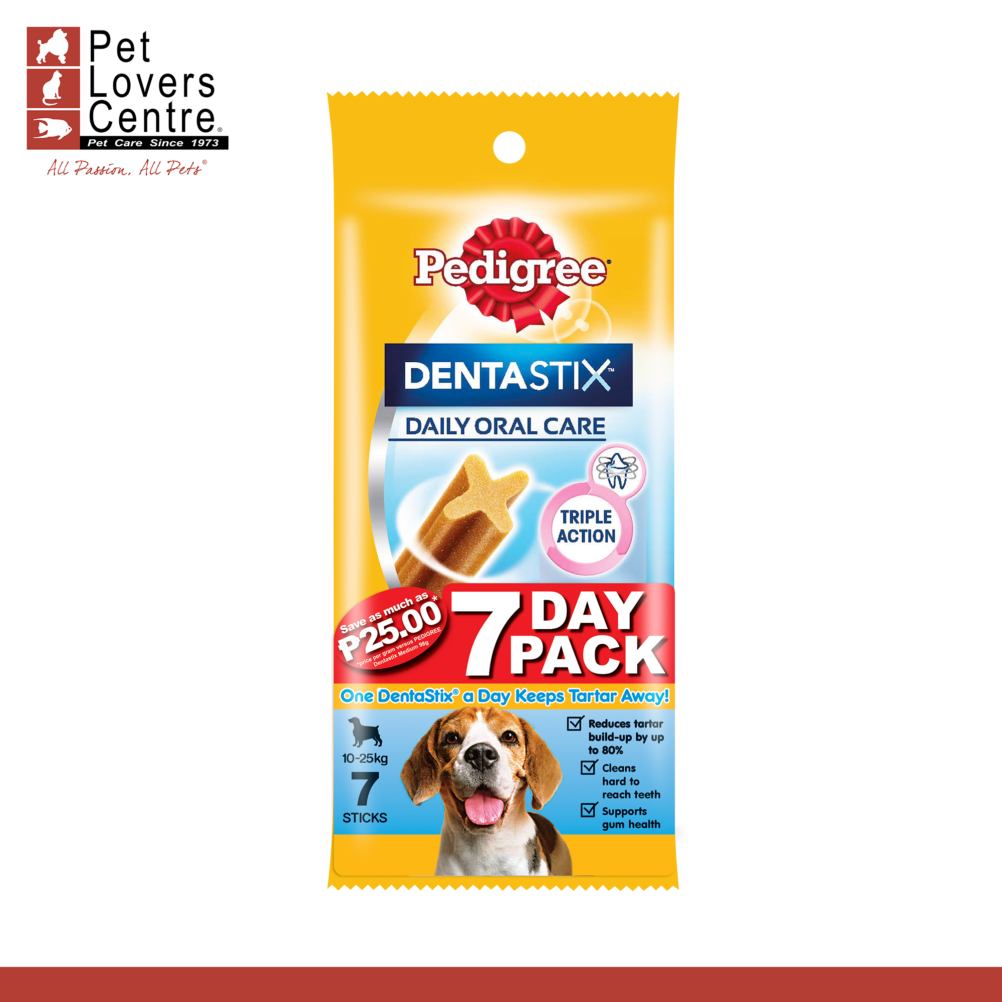 Pedigree Dentastix Weekly Pack Dog Treats Medium 180 Grams 7s | Lazada PH