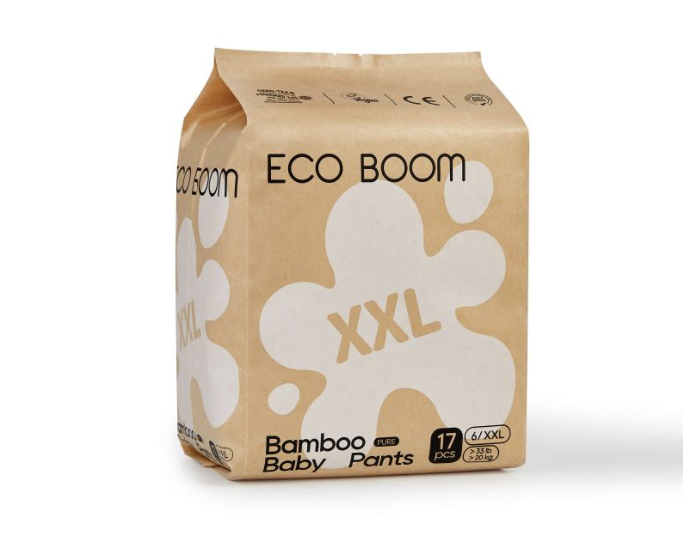 Eco Boom Pack 2X Bamboo Nappy Joy Xl 5, 56