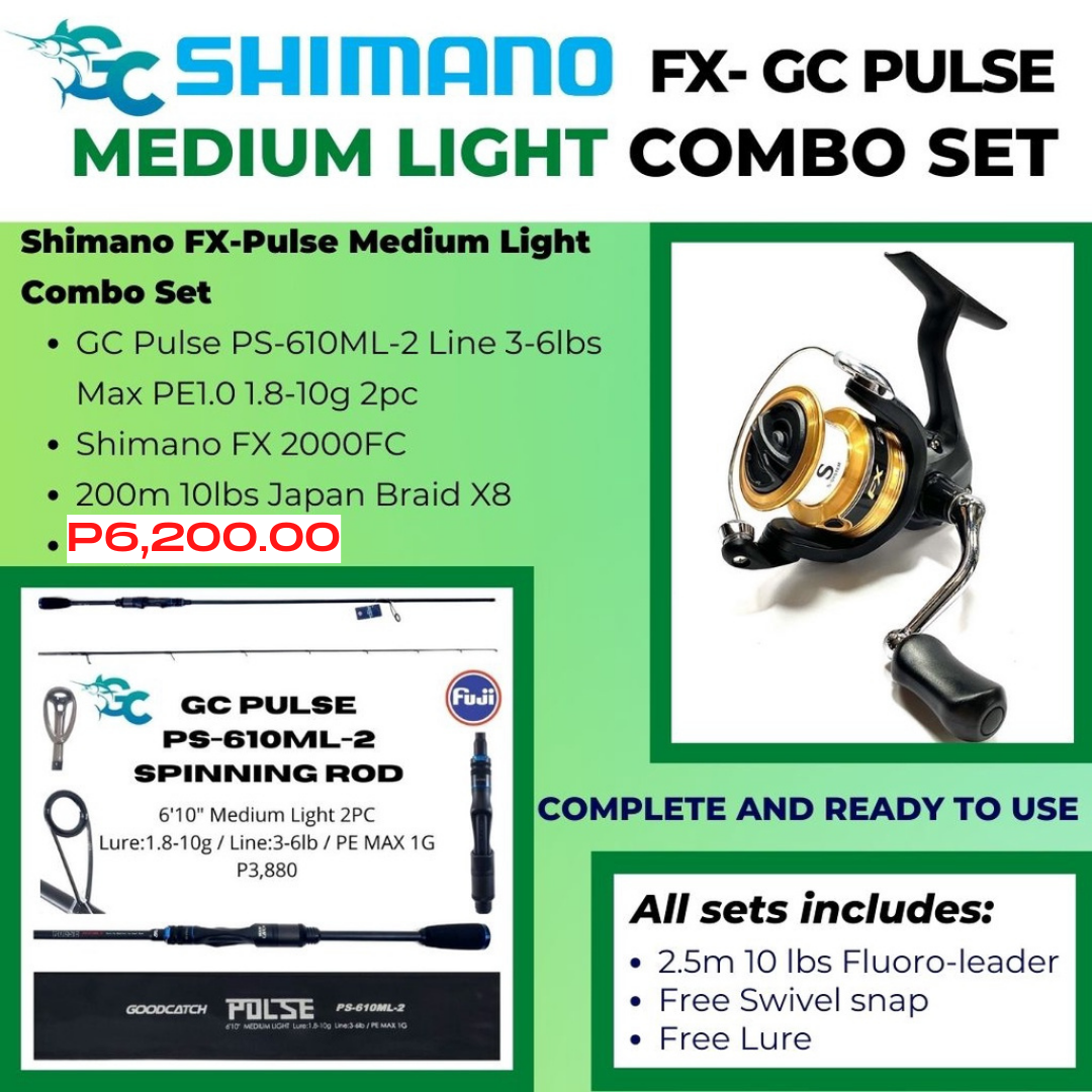 Shimano FX GoodCatch Pulse Light / Medium Light Spinning Combo Set