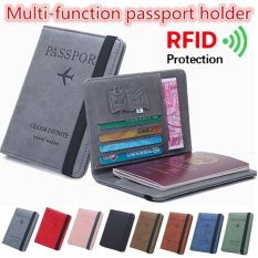 11DDTTII Đa chức năng Siêu mỏng Gói tài liệu Da thú Vỏ bọc du lịch Người nắm hộ chiếu Túi hộ chiếu Ví RFID