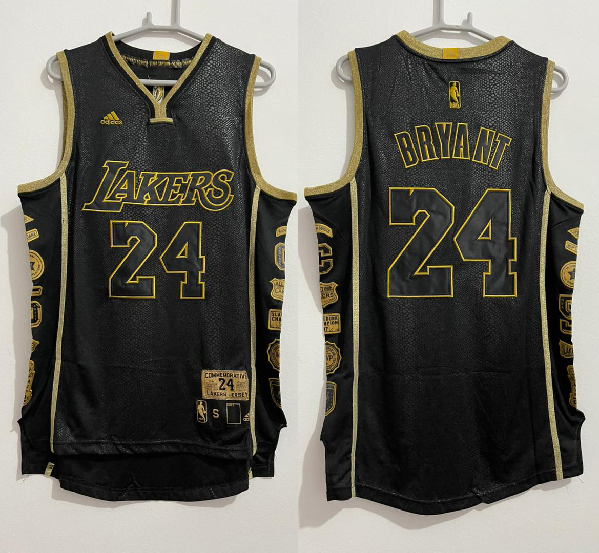 Men's Lakers Black Limited & Black Gold Jersey - All Stitched - Vgear