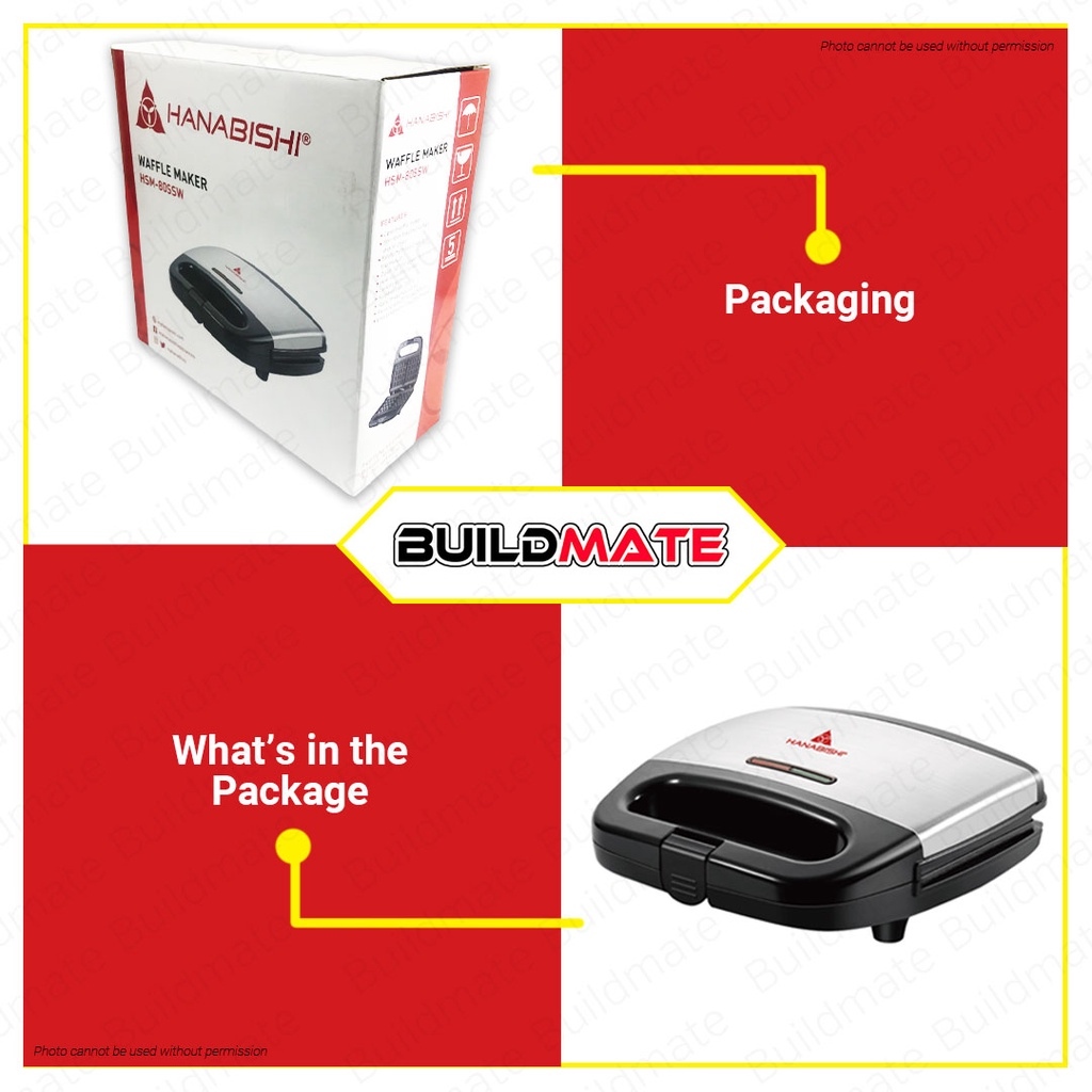 [Hot sales] HANABISHI Waffle Maker Machine Pancake NonStick Plates