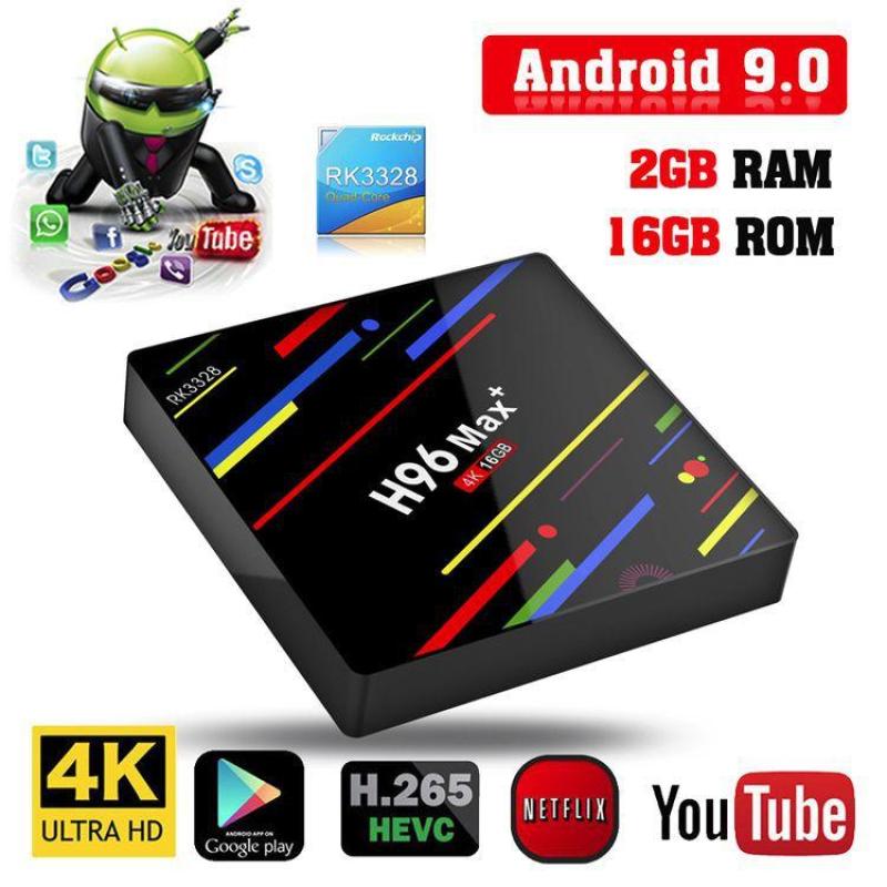  อุทัยธานี H96 MAX Plus RK3328 Android 9.0 TV Box 2GB Ram 16GB ROM Smart 4K set top box 2.4G/5G + BT Media player