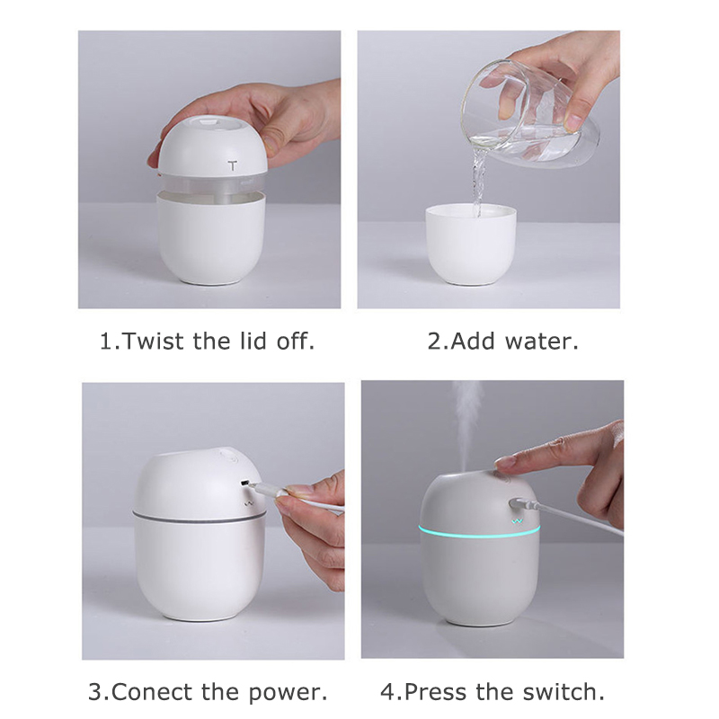 USB Portable Mini Humidifier with Essential Oil Diffuser