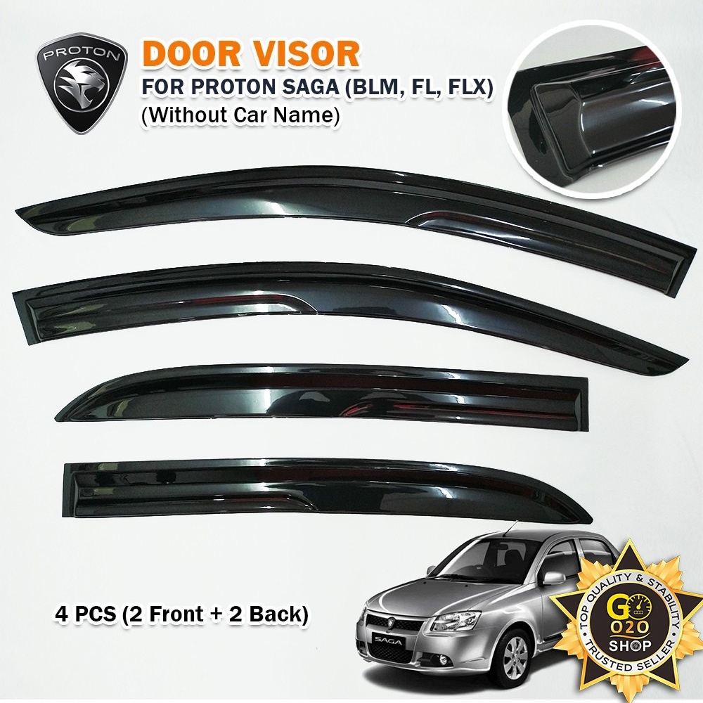4 PCS) Mugen Air Press Window Door Visor Wind Deflector All Perodua ...