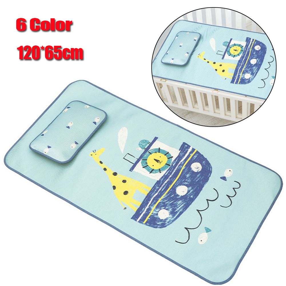 GONGRUOQIUSHAN Soft-Cushion Breathable Bedding Set Pillow Mattress Sleeping Crib Pad Ice Silk Baby Cool Mat