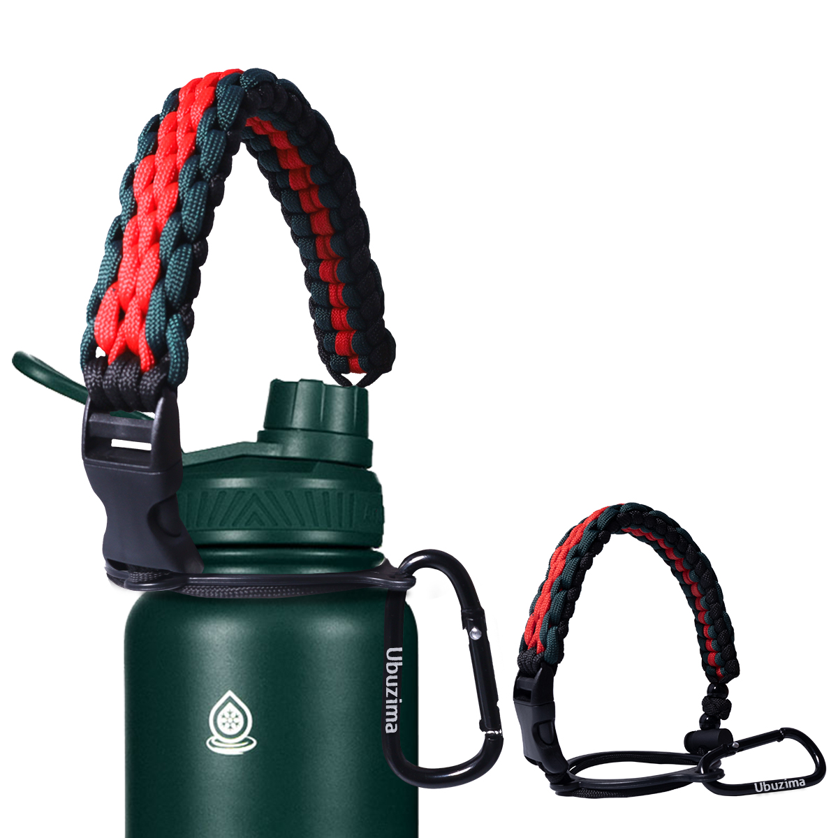 Paracord Handle Carrier 2.0 for Hydro Flask Wide Mouth Bottle Fit 40 32 64  20 oz