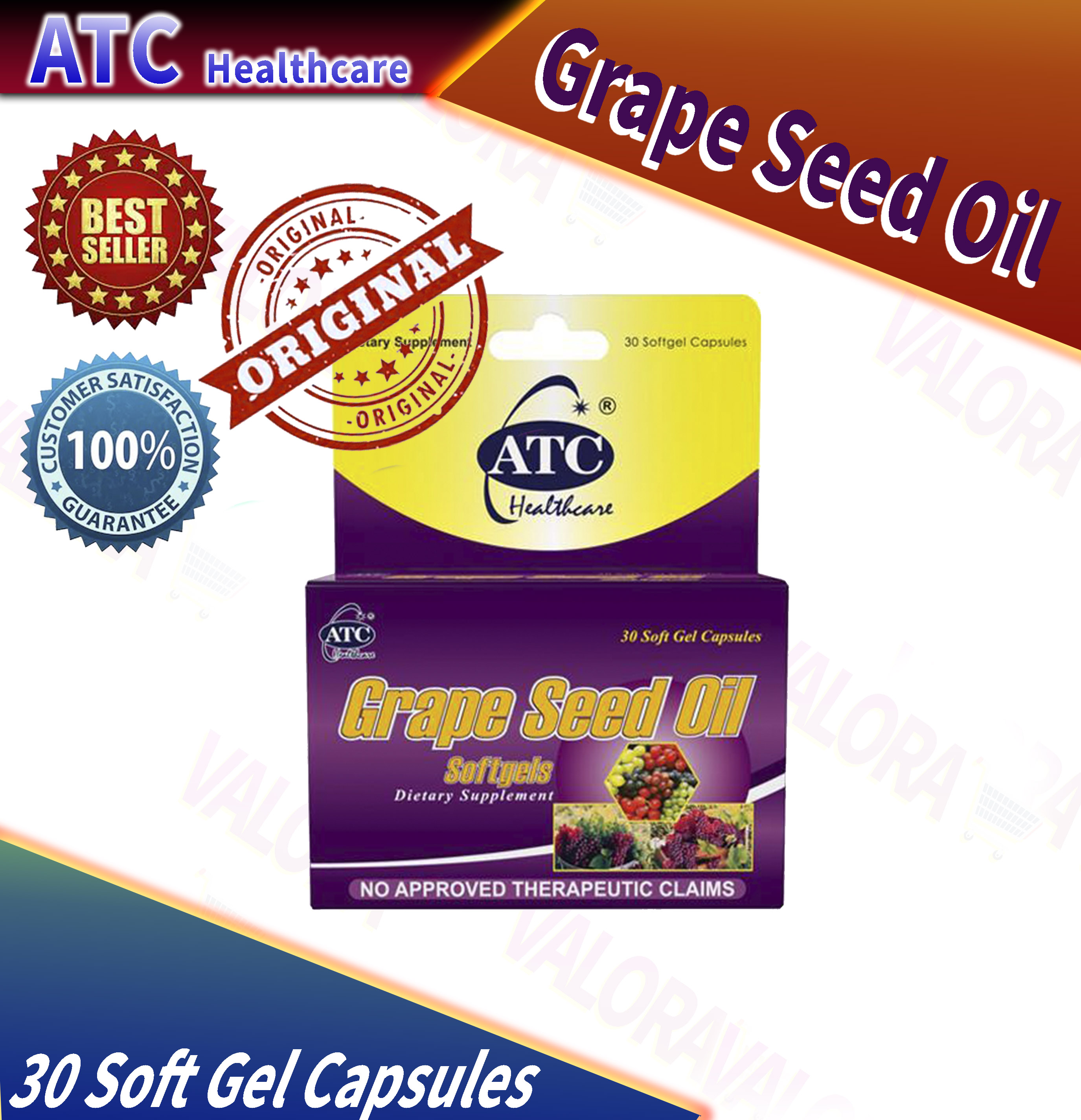Grape Seed 500mg 30 Capsules ATC dermatitisImproves rheumatoid