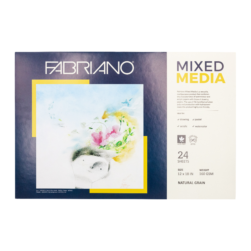 Fabriano Mixed Media Pad 24 Sheets Lazada PH