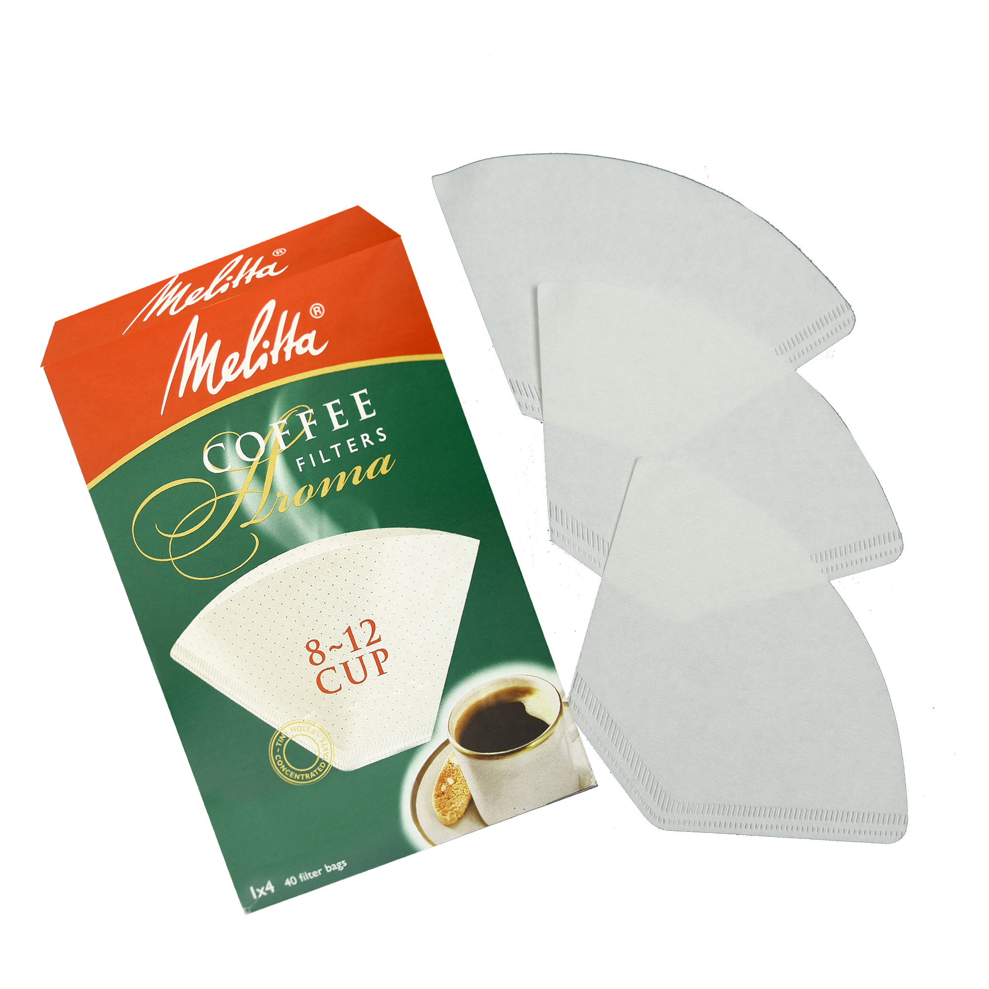 MELITTA Coffee Filter Paper 1x4 (8 to 12 cups per filter) 1x2 (4 to 6