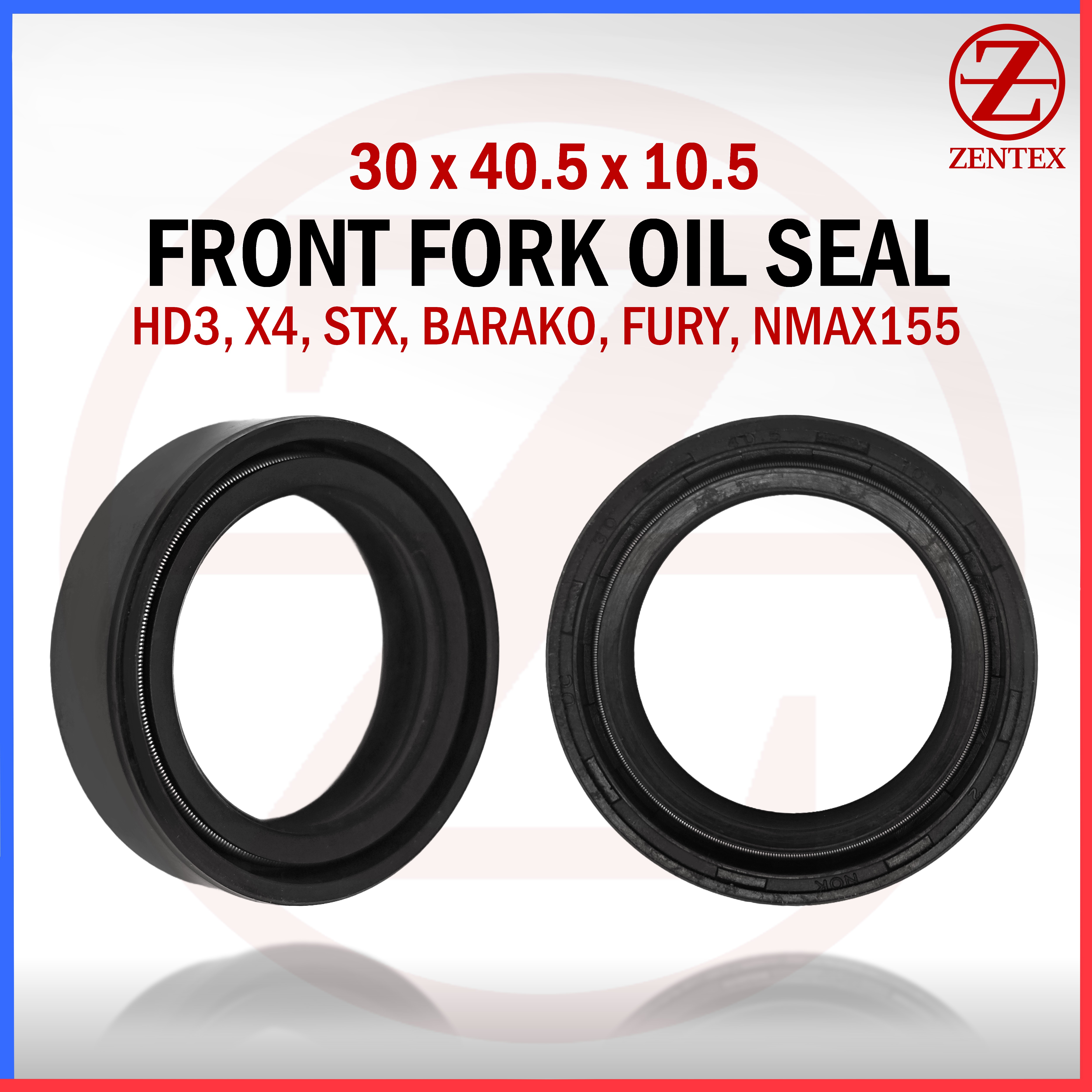 FRONT FORK OIL SEAL 30 x x FOR HD3 X4 STX  BARAKO FURY NMAX155 GS125 BC175 (92049 1049) PC ONLY