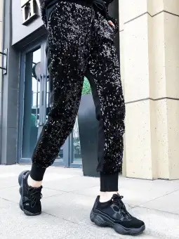velvet black pants