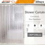 Eva Translucent 3D Shower Curtain - Moldproof & Waterproof