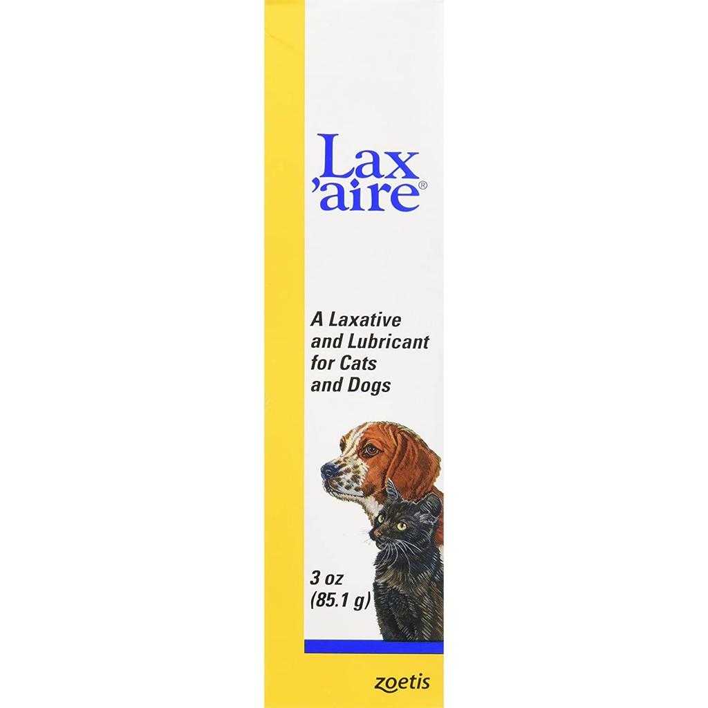 Zoetis Lax'aire Laxative and Lubricant for Cats and Dogs, (3 oz/ 85