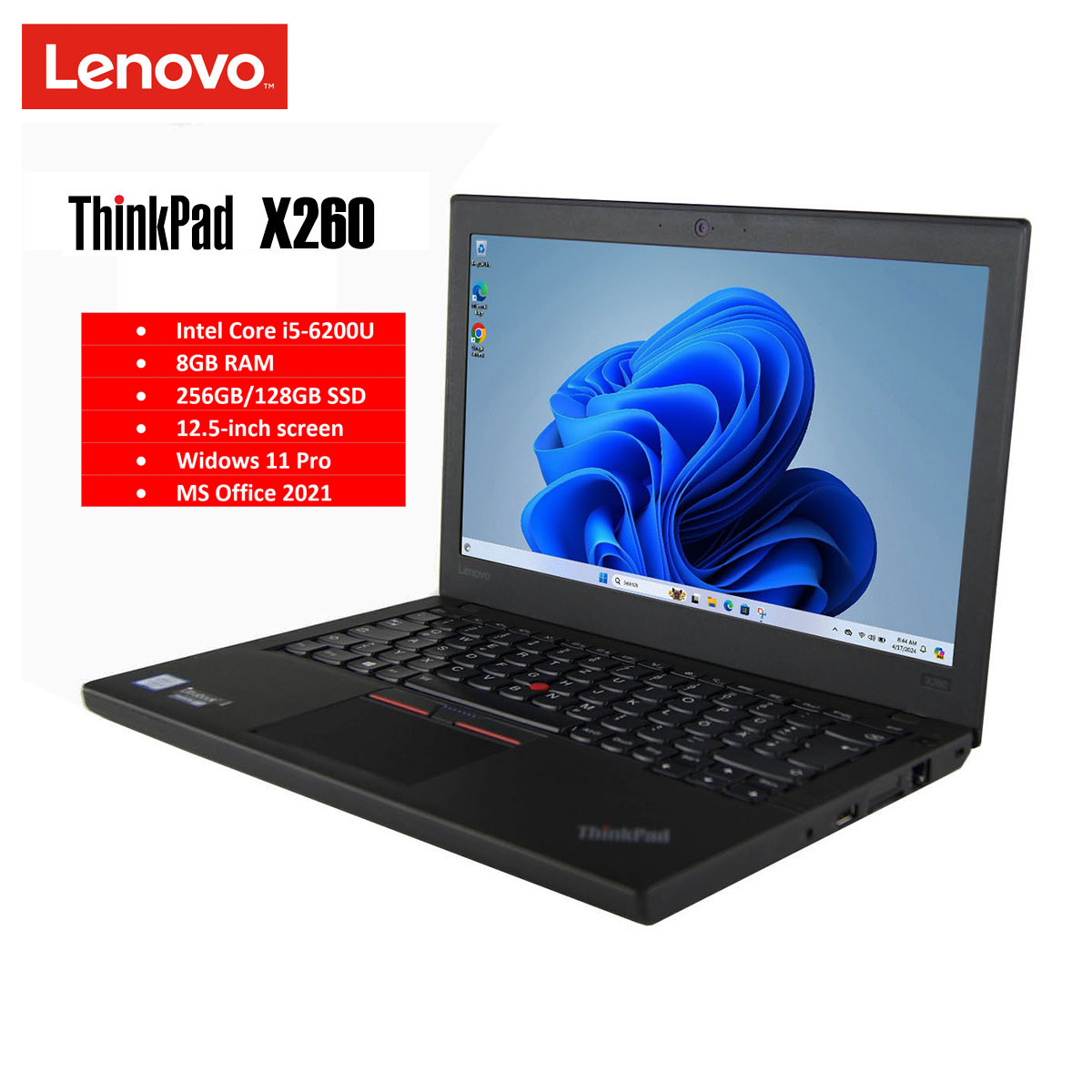 PC Portable Lenovo X270 – I5, 8Go RAM, SSD 256Go, Windows 11 Pro – Occasion