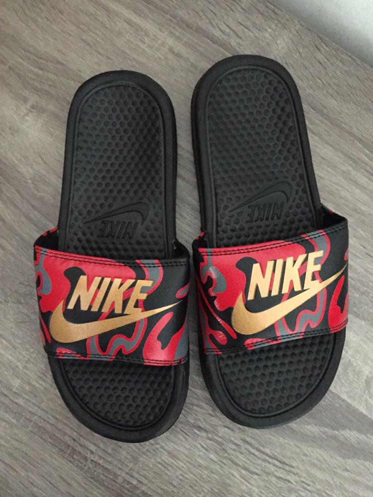 nike camouflage slippers
