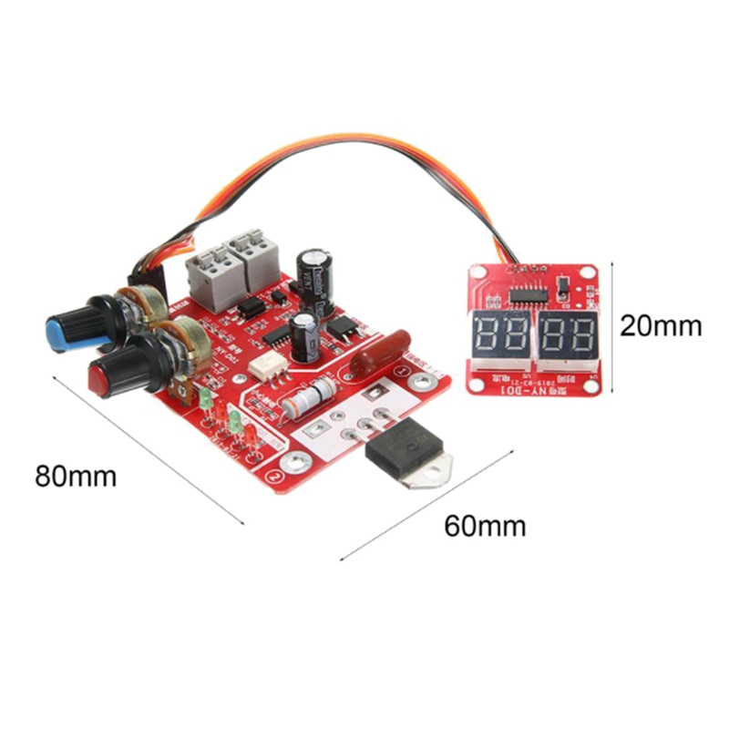 NY-D01 Spot Welder Control Board 40A 100A Digital Spot Welding Machine Time & Current Control Display Spot Welder
