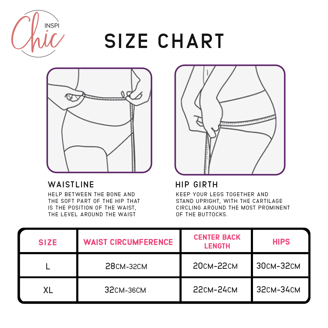 Inspi Chic 3pcs Panty for Women Plus Size Set Ribbon Printed Plain