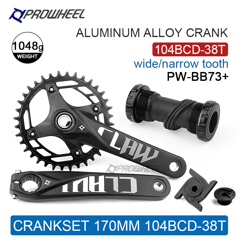 Prowheel CLAW MTB Crankset 104BCD 170175MM Round Hole Crank Arms for ...