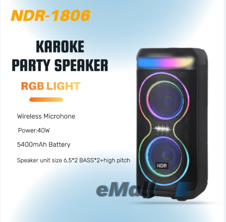 NDR Karaoke Party Bluetooth Speaker Stereo HIFI Sound Trolley