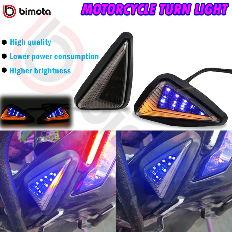 Bimota 2X Yellow Motorcycle Motorbike Turn Signal Light Indicator Universal For Honda 