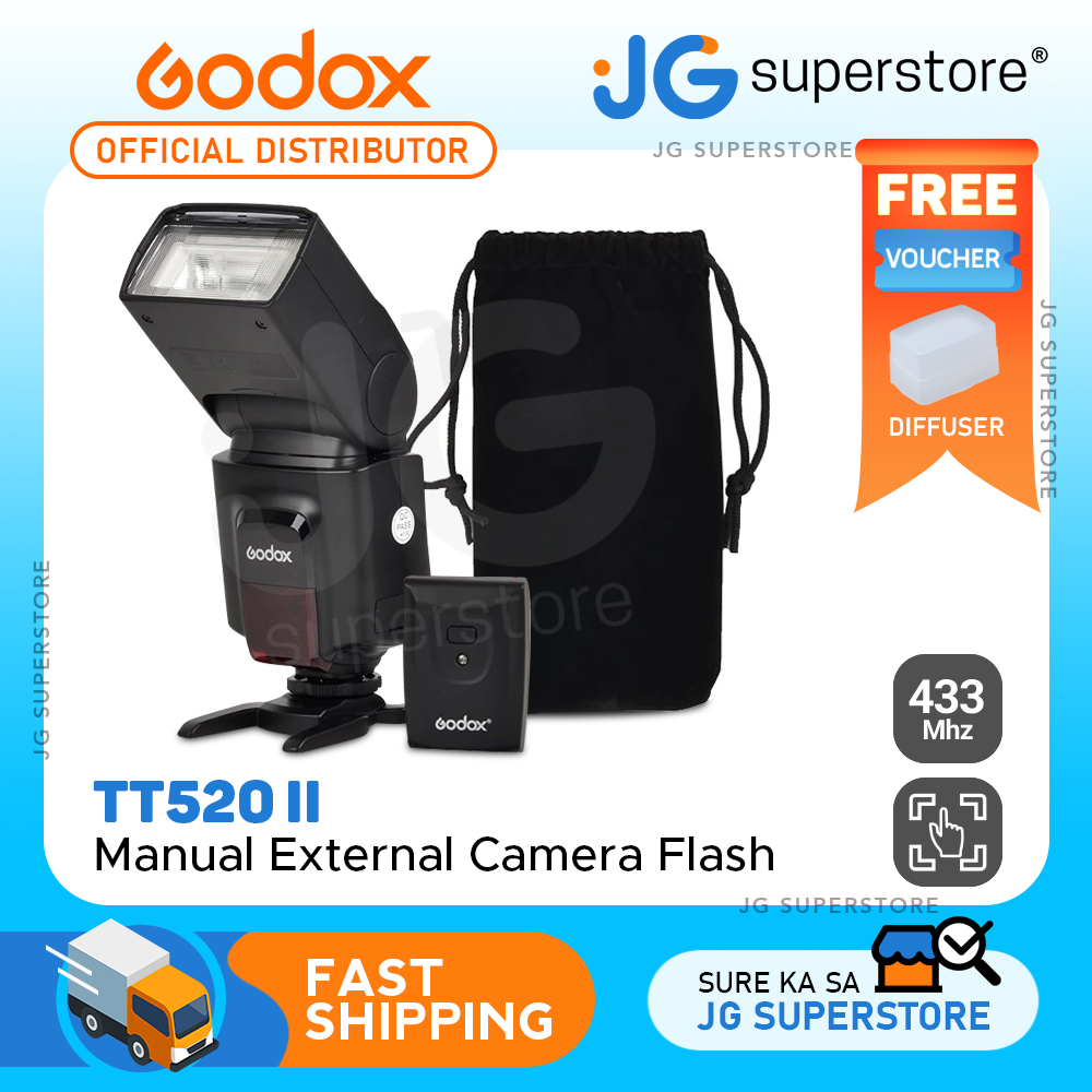 Godox TT520II ThinkLite Manual Wireless External Flash with 3 Flash ...