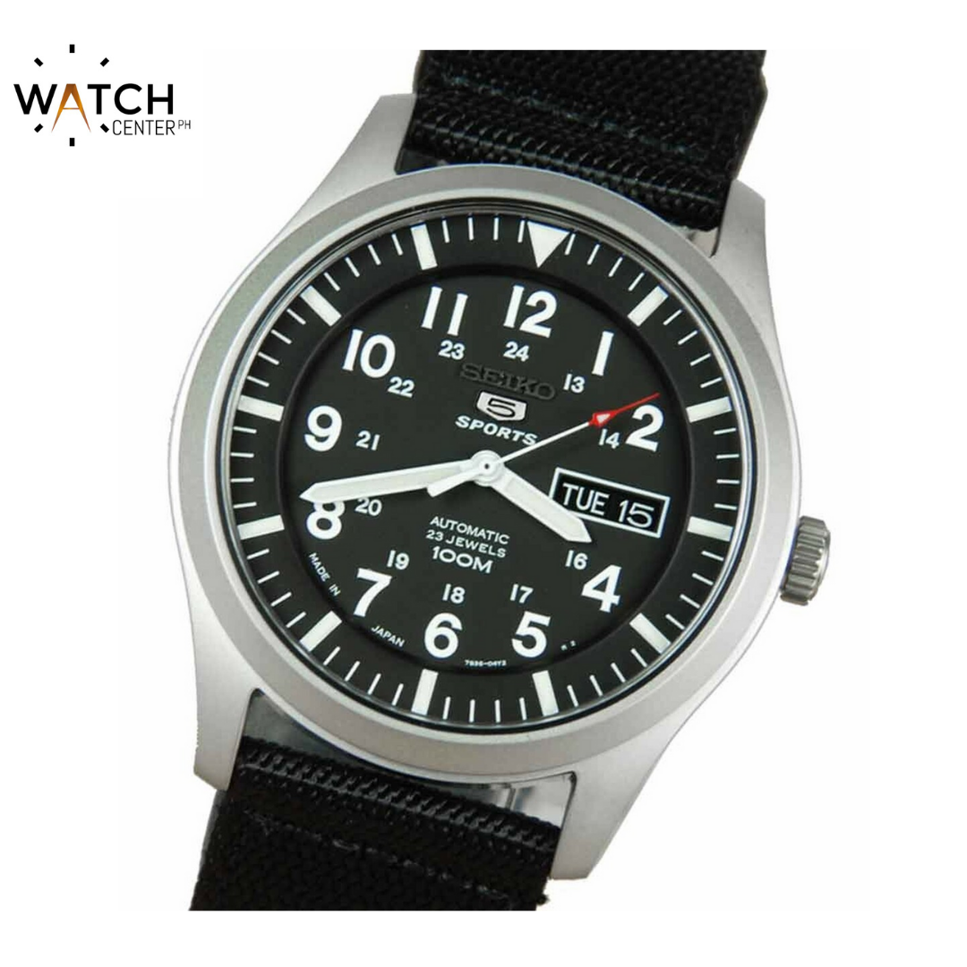 Seiko 5 SNZG15J1 Military Black Made in Japan with Nylon Strap SNZG15 |  Lazada PH