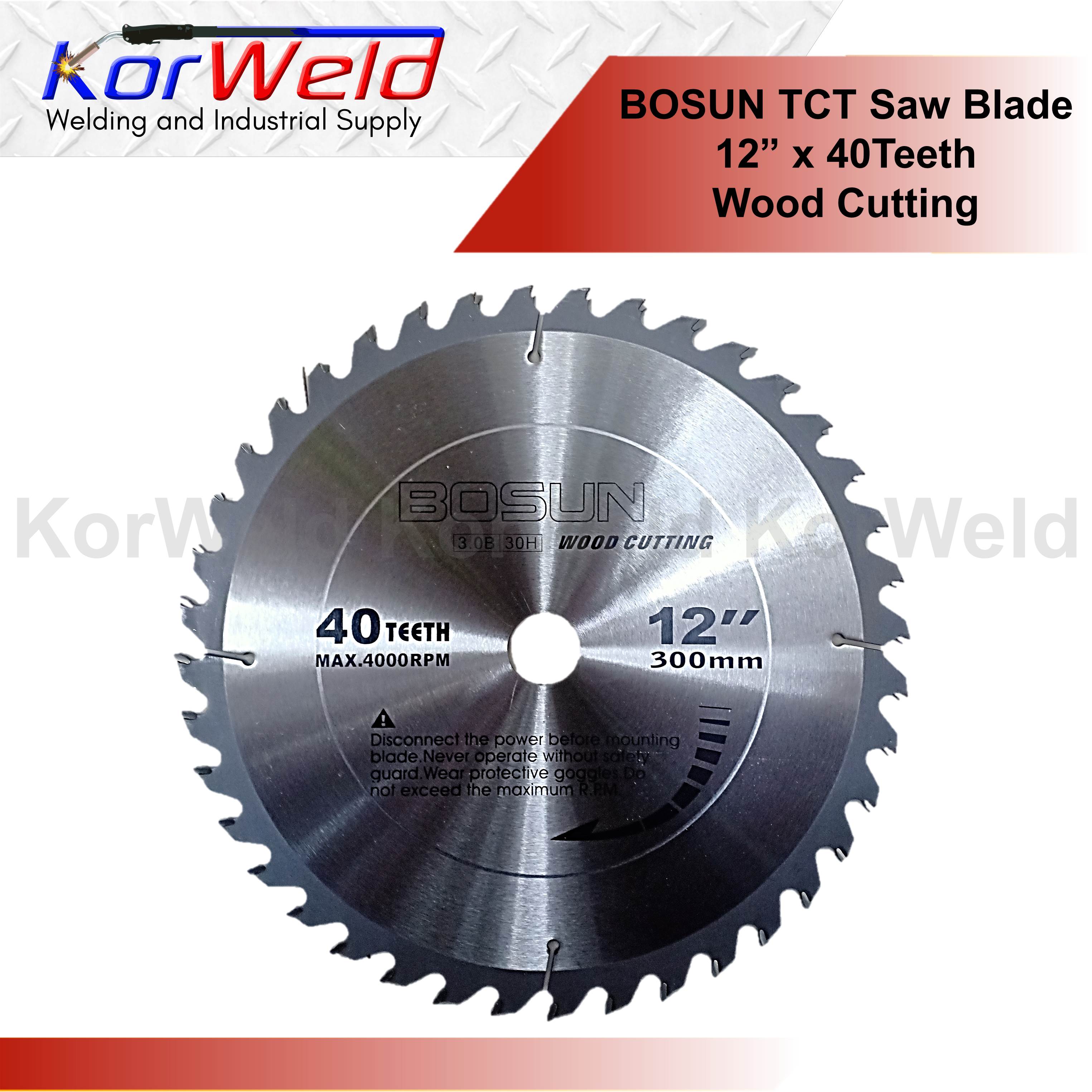 BOSUN TCT Circular Saw Blade 12" x 40T (Wood Cutting) Lazada PH