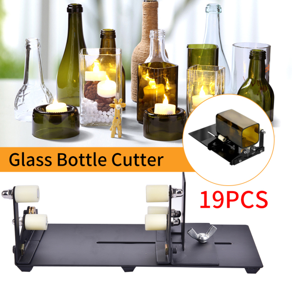 19PCS Glass Bottle Cutter DIY Hand Tool Square Glass Cutter Wine Bottle Tool UK