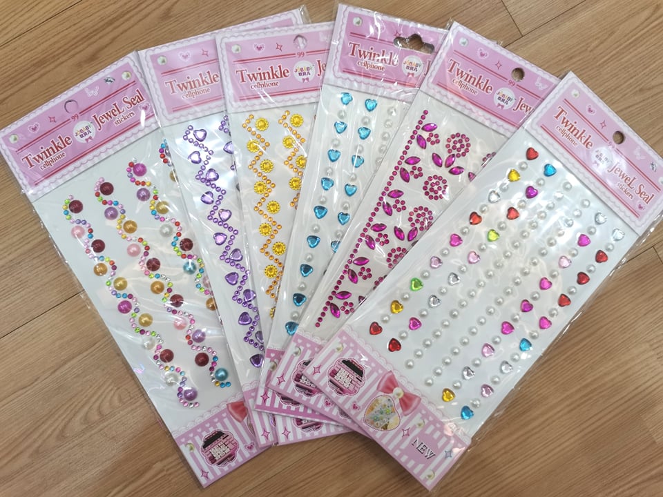 1card Cellphone Jewel Stickers (Random Design)