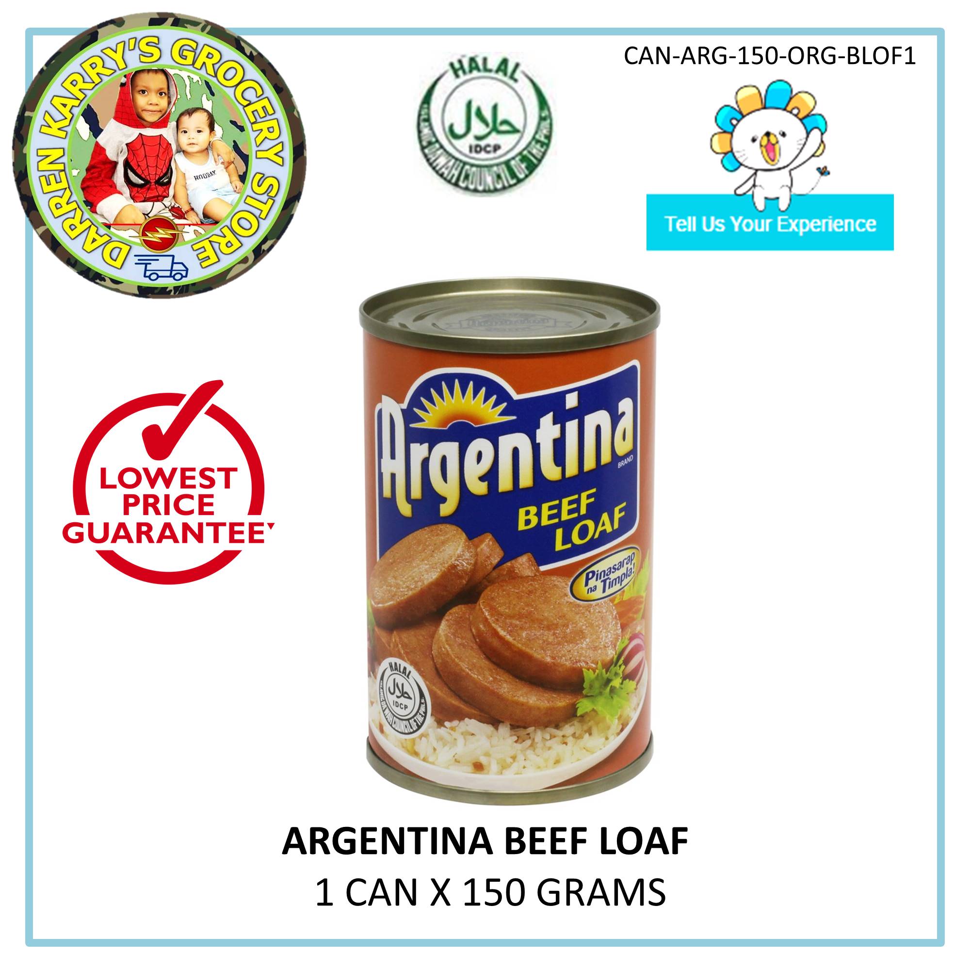 Argentina Beef Loaf 150 grams x 1 can (Orange) Halal Food Essentials